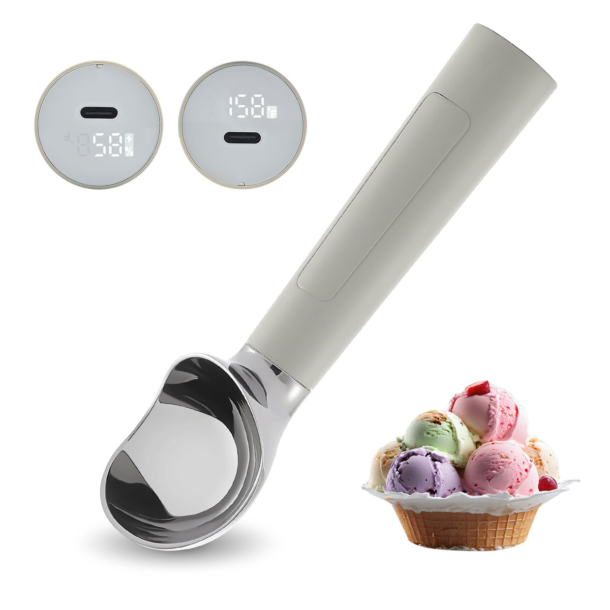 Heated Ice Cream Scoop Rechargeable