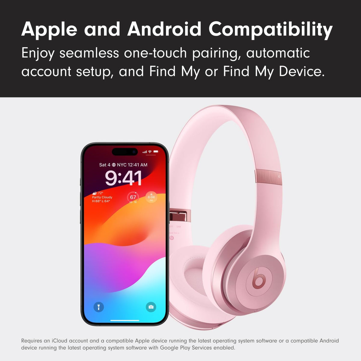 Beats Solo 4 - Wireless On-Ear Bluetooth Headphones, Up to 50-Hour Battery Life, Ultra-Lightweight Comfort
