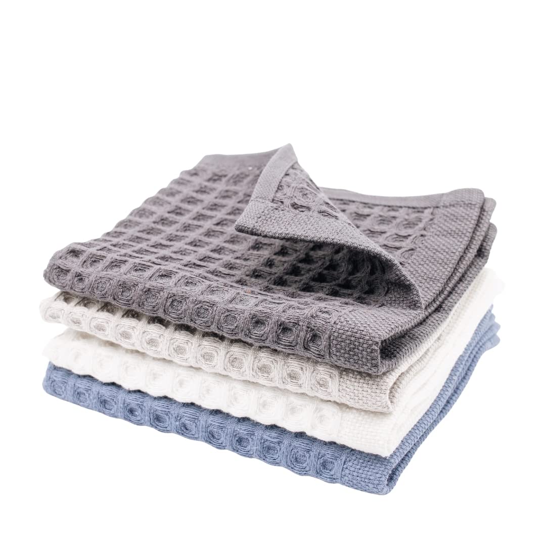 Sea Me At Home Waffle Hand Towel – 100% Turkish Cotton, Quick-Dry, Soft and Absorbent Bathroom Towel (White)