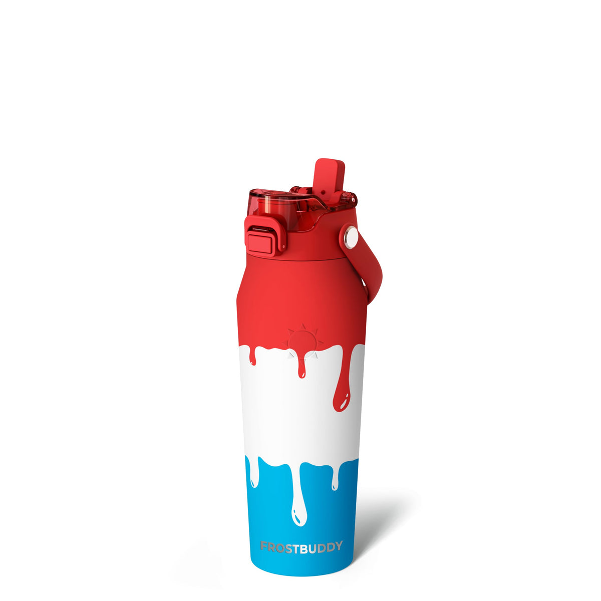 Frost Buddy 24oz Insulated Water Bottle - Straw & Chug Lid - Leak-Proof | Sip-or-chug dual lid | Ice-cold for 24+ hours | Cup-holder friendly