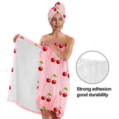 Bath Wrap and Hair Drying Towel Set – Microfiber Quick Dry