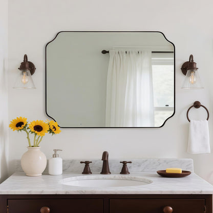 Andy Star Unique Rectangle Wall Mirror, 24"X32"