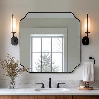 Andy Star Unique Rectangle Wall Mirror, 24"X32"