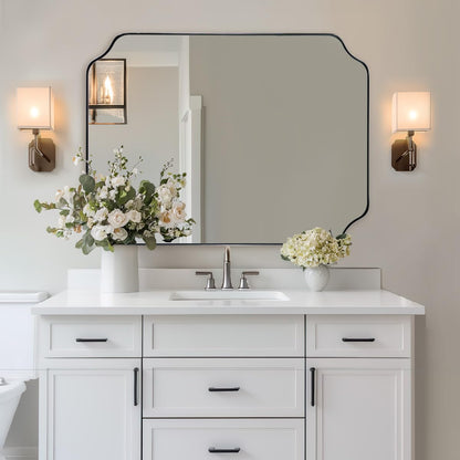 Andy Star Unique Rectangle Wall Mirror, 24"X32"