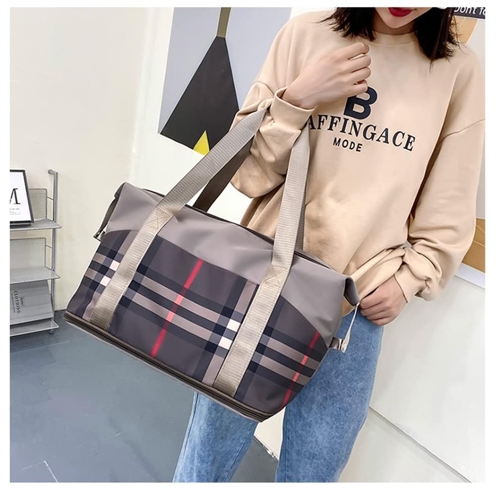 Women Travel Duffel, Large Expandable Weekender Carry-on Tote