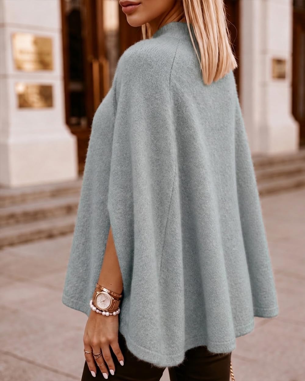 CHICME Women’s Knit Cape Sweater