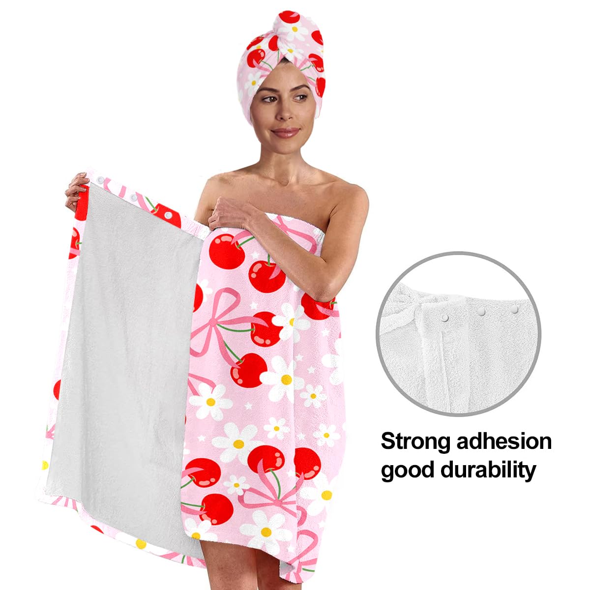 Bath Wrap and Hair Drying Towel Set – Microfiber Quick Dry