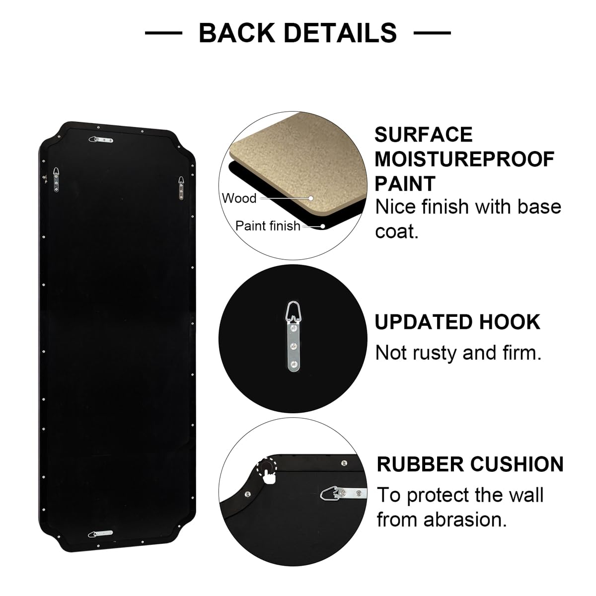 Andy Star Unique Rectangle Wall Mirror, 24"X32"