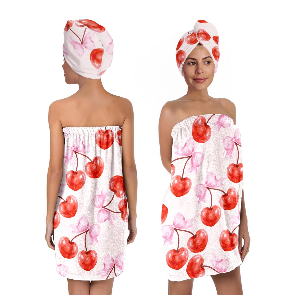 Bath Wrap and Hair Drying Towel Set – Microfiber Quick Dry