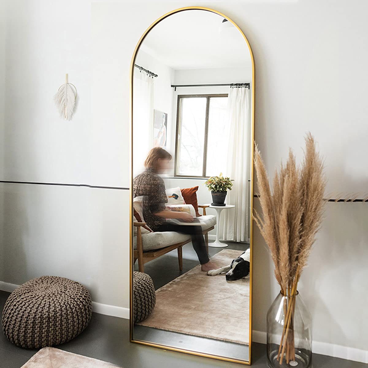 OGCAU Arched Full Length Mirror 76"x34"
