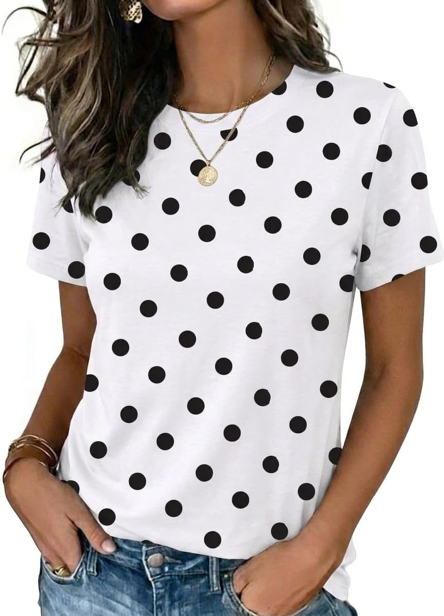 Zeagoo Womens Tshirt Short Sleeve Summer Tops Crewneck Casual Basic Tee Shirts Spring Clothes Trendy Outfit