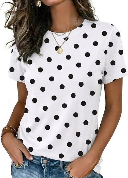 Zeagoo Womens Tshirt Short Sleeve Summer Tops Crewneck Casual Basic Tee Shirts Spring Clothes Trendy Outfit