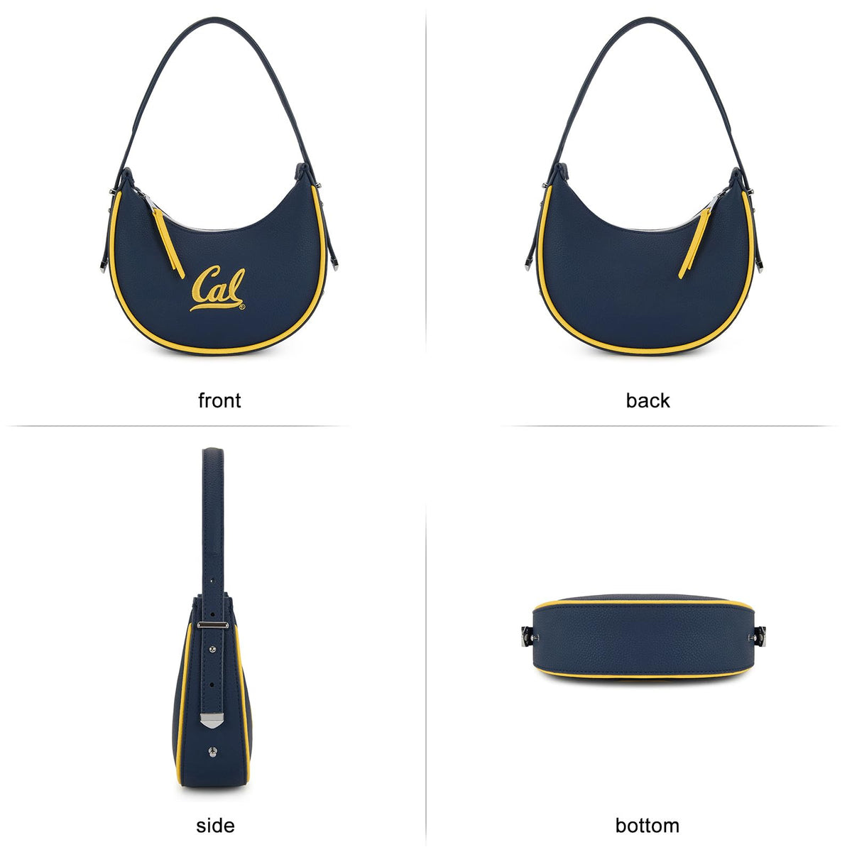 NCAA Crescent Shoulder Bag for Women, Half Moon Clutch Purses for Birthday/Graduation Gifts