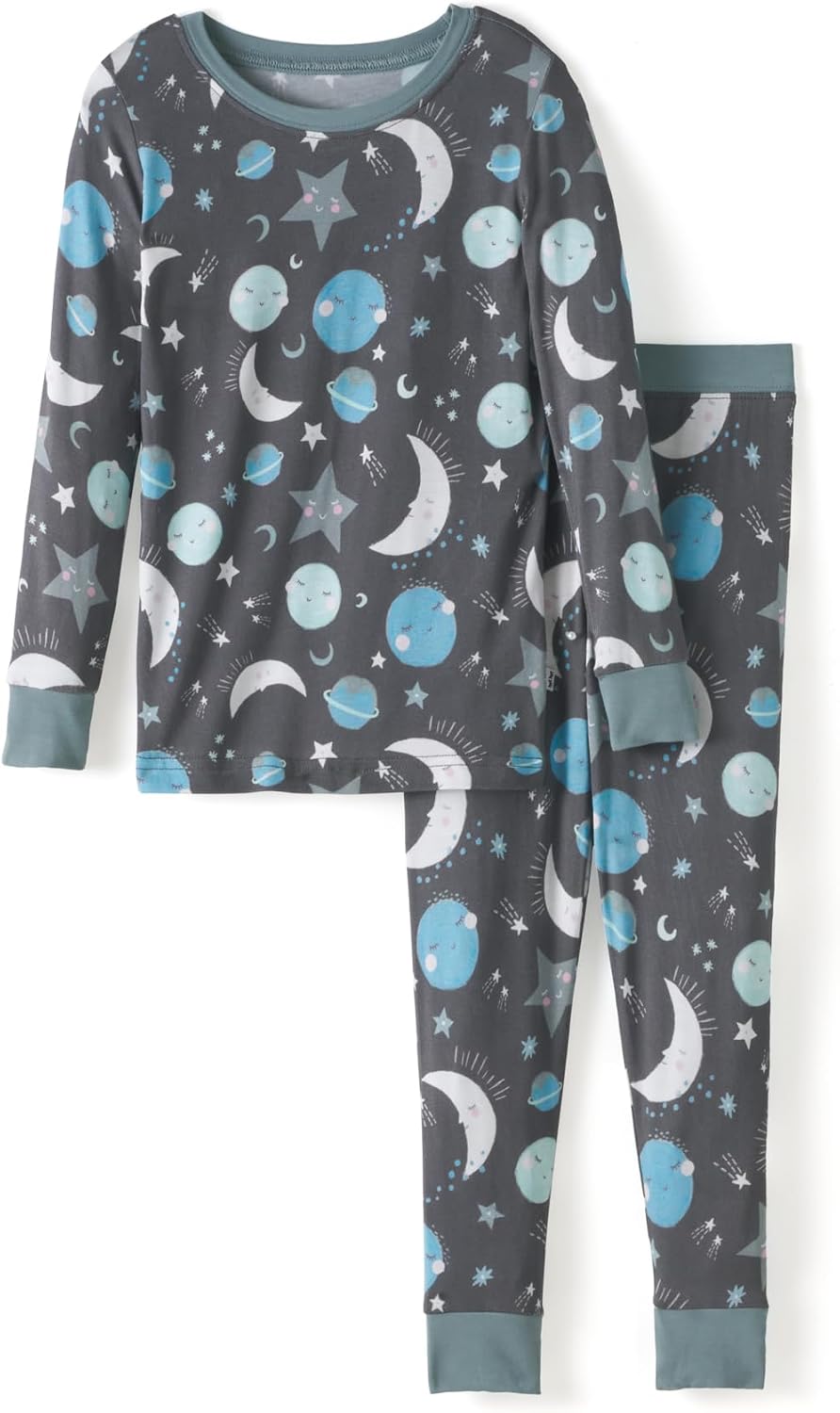 Little Sleepies Two-Piece Pajama Set, Viscose from Bamboo, Toddler Kids PJs