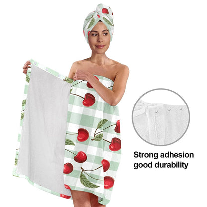 Bath Wrap and Hair Drying Towel Set – Microfiber Quick Dry