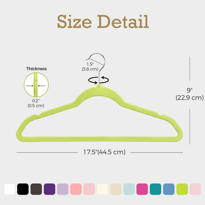 House Day Black Velvet Hangers 60 Pack