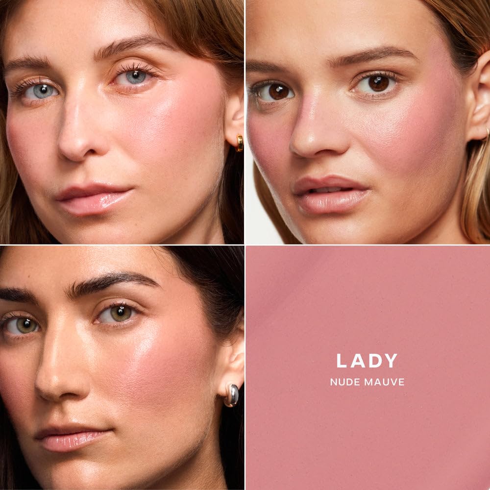 Saie Dew Liquid Blush for Cheeks - Hydrating Cream Blush Stick with a Blendable + Buildable Formula - Skincare Infused Dewy Cheek Tint for a Natural Flush - Glowy Makeup Essential - Baby (.40 Oz)
