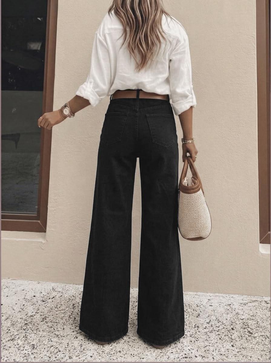 Women's High Waisted Wide Leg Jeans