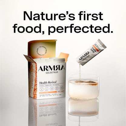 Armra Colostrum Powder | Blood Orange | Gut Health & Bloating | Skin & Hair | Immunity | Keto, Gluten & Fat-Free | 30 Servings