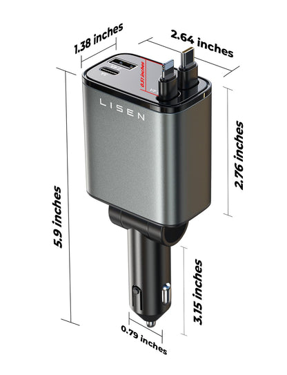 Lisen Retractable Car Charger