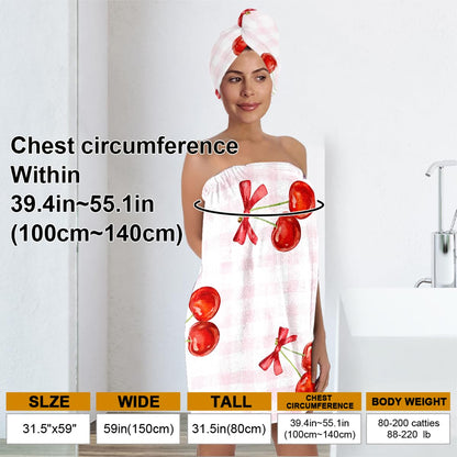 Bath Wrap and Hair Drying Towel Set – Microfiber Quick Dry