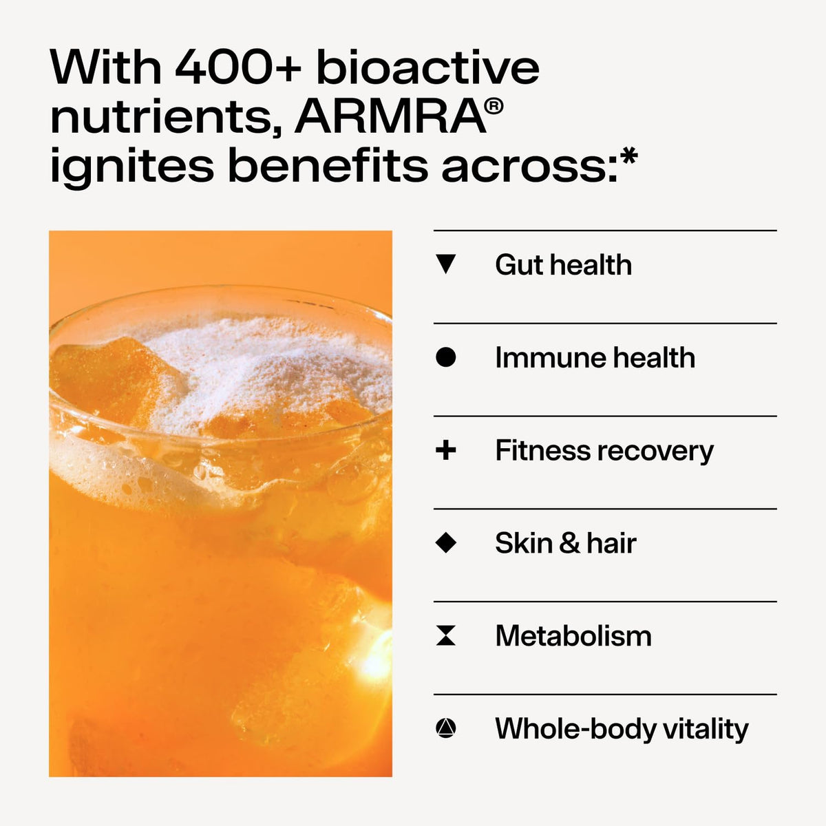 Armra Colostrum Powder | Blood Orange | Gut Health & Bloating | Skin & Hair | Immunity | Keto, Gluten & Fat-Free | 30 Servings