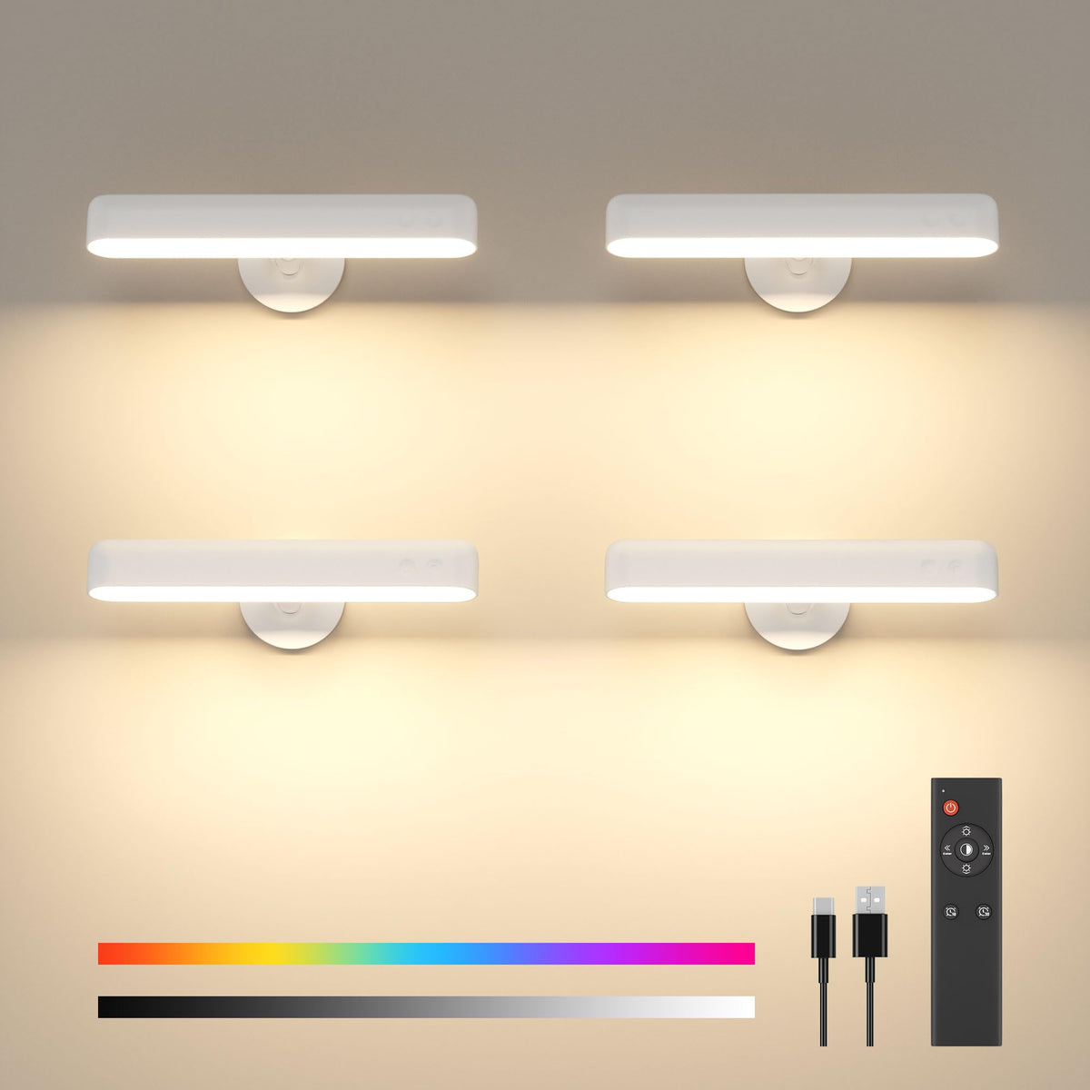 Popoiron Wall Sconce with 7500mAh Rechargeable Battery LED Wall Light