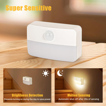 Guankai 8 Pack Motion Sensor Stair Light for Indoor, Battery Operated
