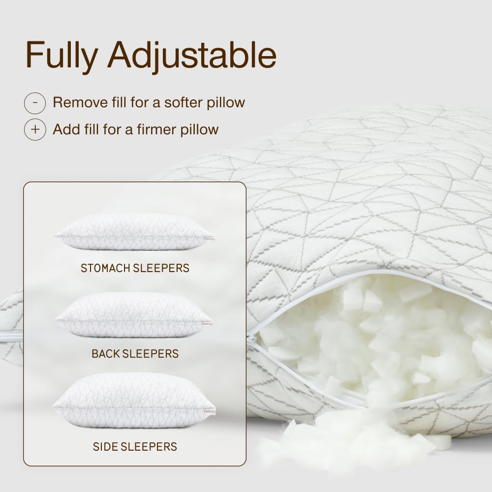 Coop Home Goods Original Adjustable Pillow, Queen Size Bed Pillows