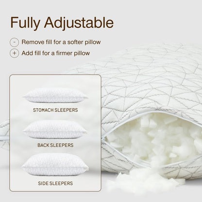 Coop Home Goods Original Adjustable Pillow, Queen Size Bed Pillows