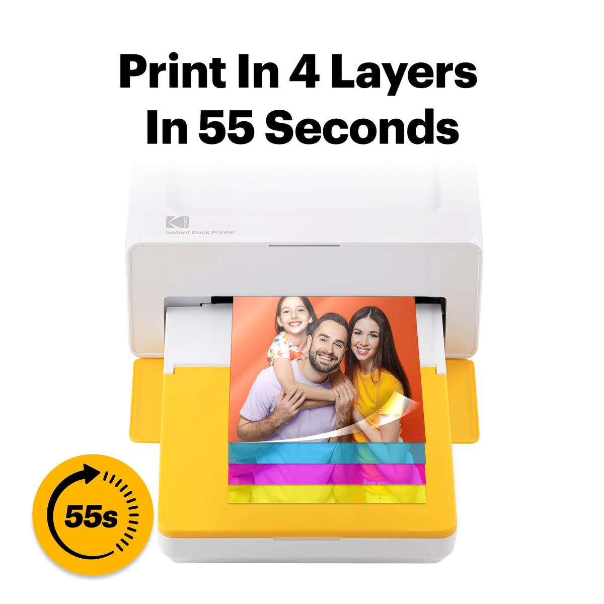 Kodak Dock Plus 4x6'' Photo Printer, 10 Sheets, Docking & Bluetooth Smartphone Printer