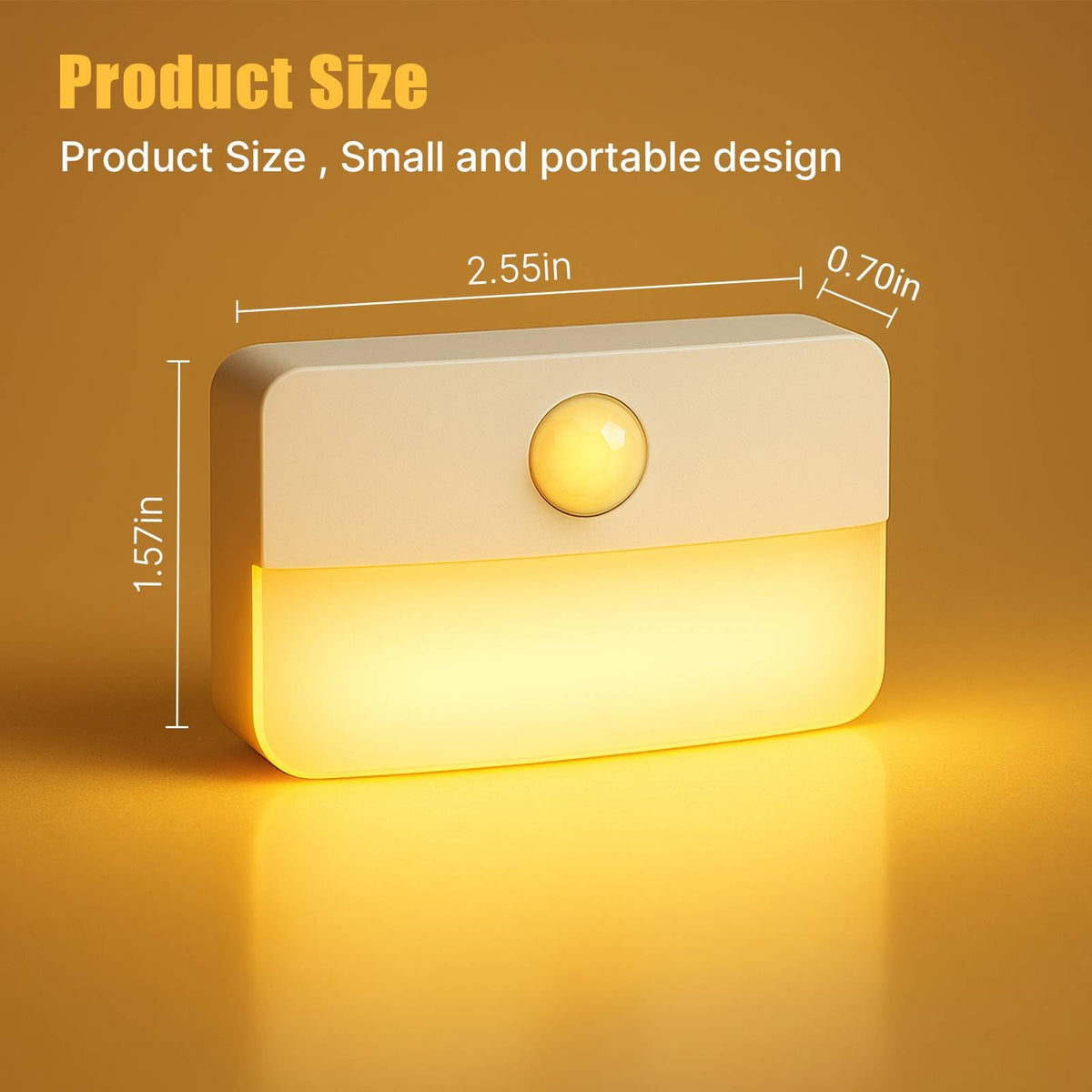 Guankai 8 Pack Motion Sensor Stair Light for Indoor, Battery Operated