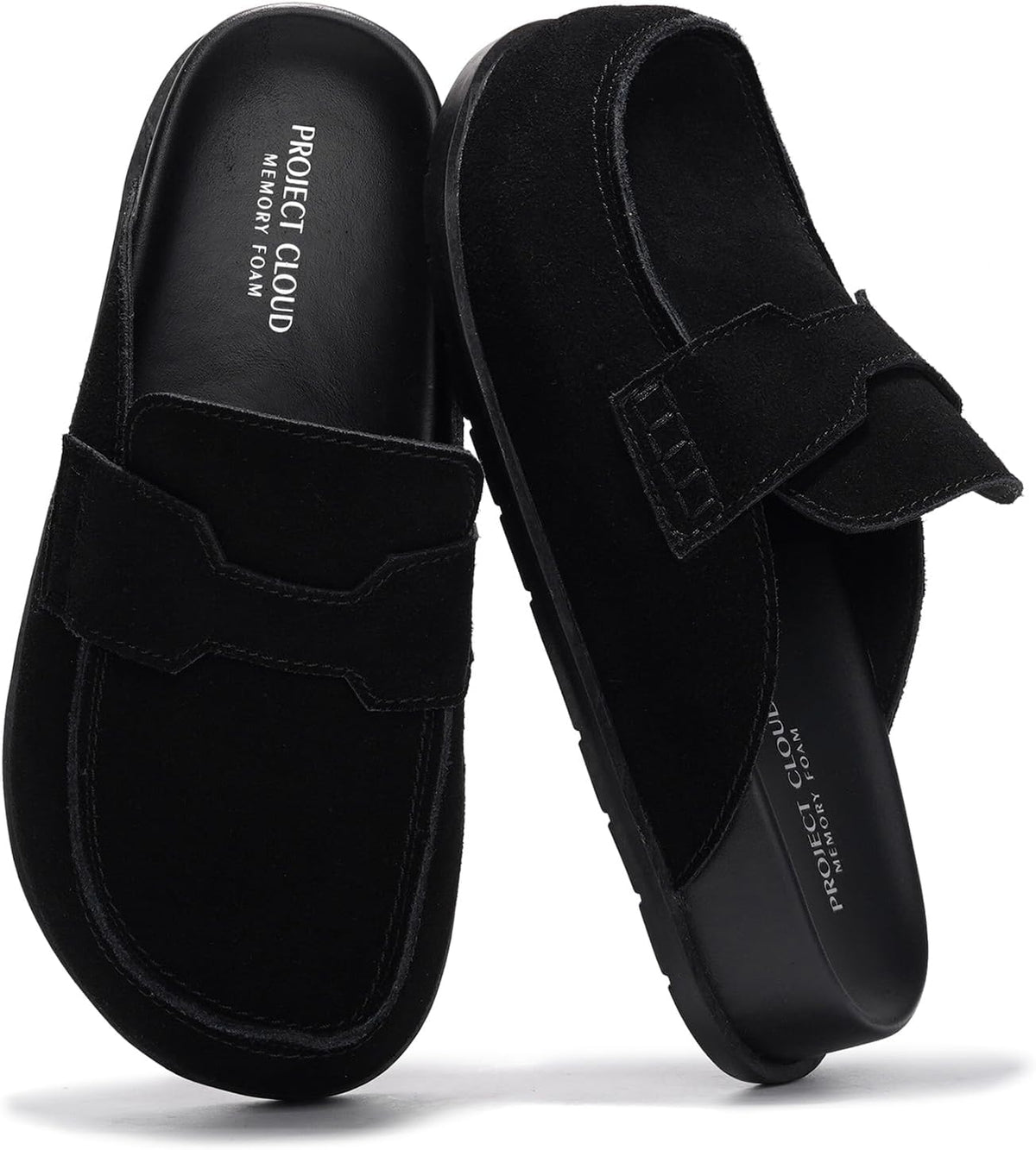 Project Cloud 100% Genuine Leather Slip-On Womens Clogs Mules for Women