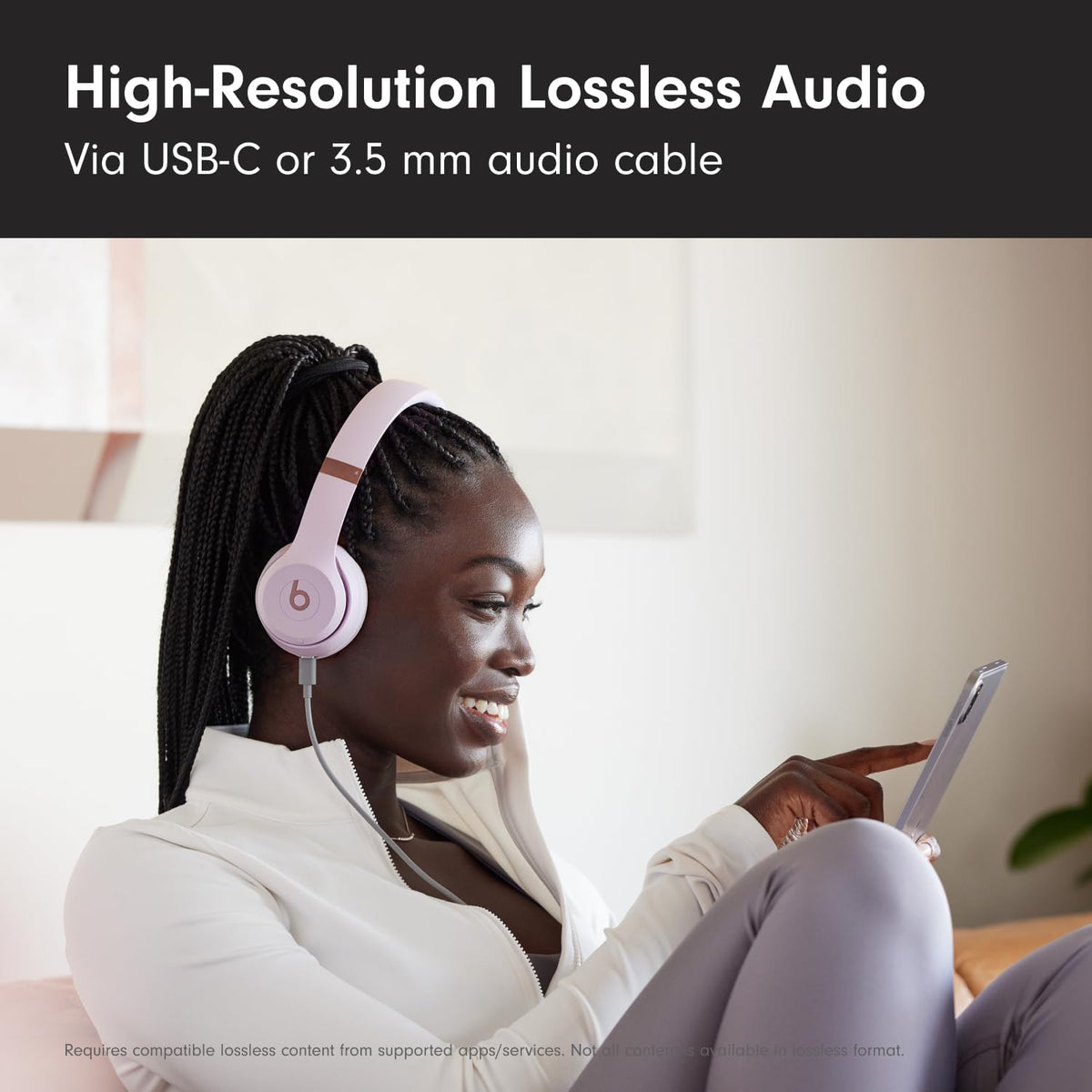 Beats Solo 4 - Wireless On-Ear Bluetooth Headphones, Up to 50-Hour Battery Life, Ultra-Lightweight Comfort