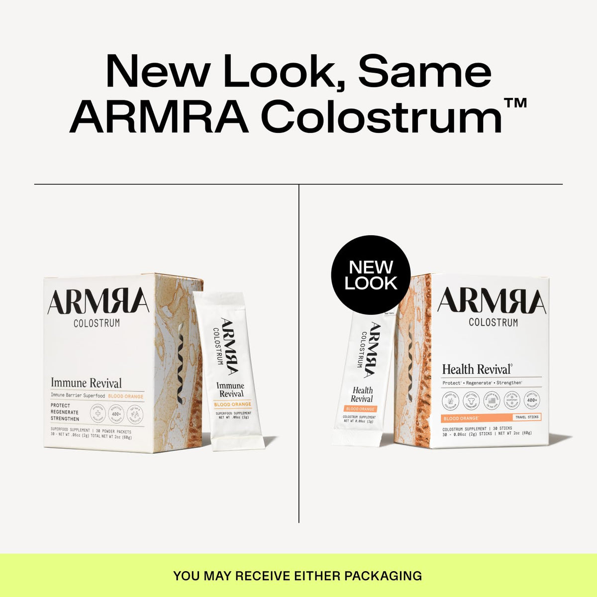 Armra Colostrum Powder | Blood Orange | Gut Health & Bloating | Skin & Hair | Immunity | Keto, Gluten & Fat-Free | 30 Servings