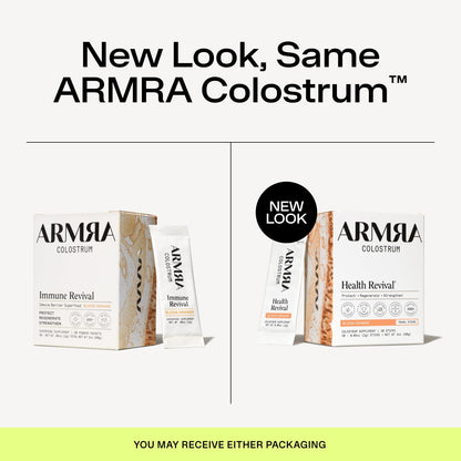 Armra Colostrum Powder | Blood Orange | Gut Health & Bloating | Skin & Hair | Immunity | Keto, Gluten & Fat-Free | 30 Servings