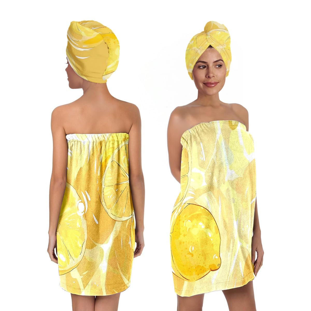 Bath Wrap and Hair Drying Towel Set – Microfiber Quick Dry