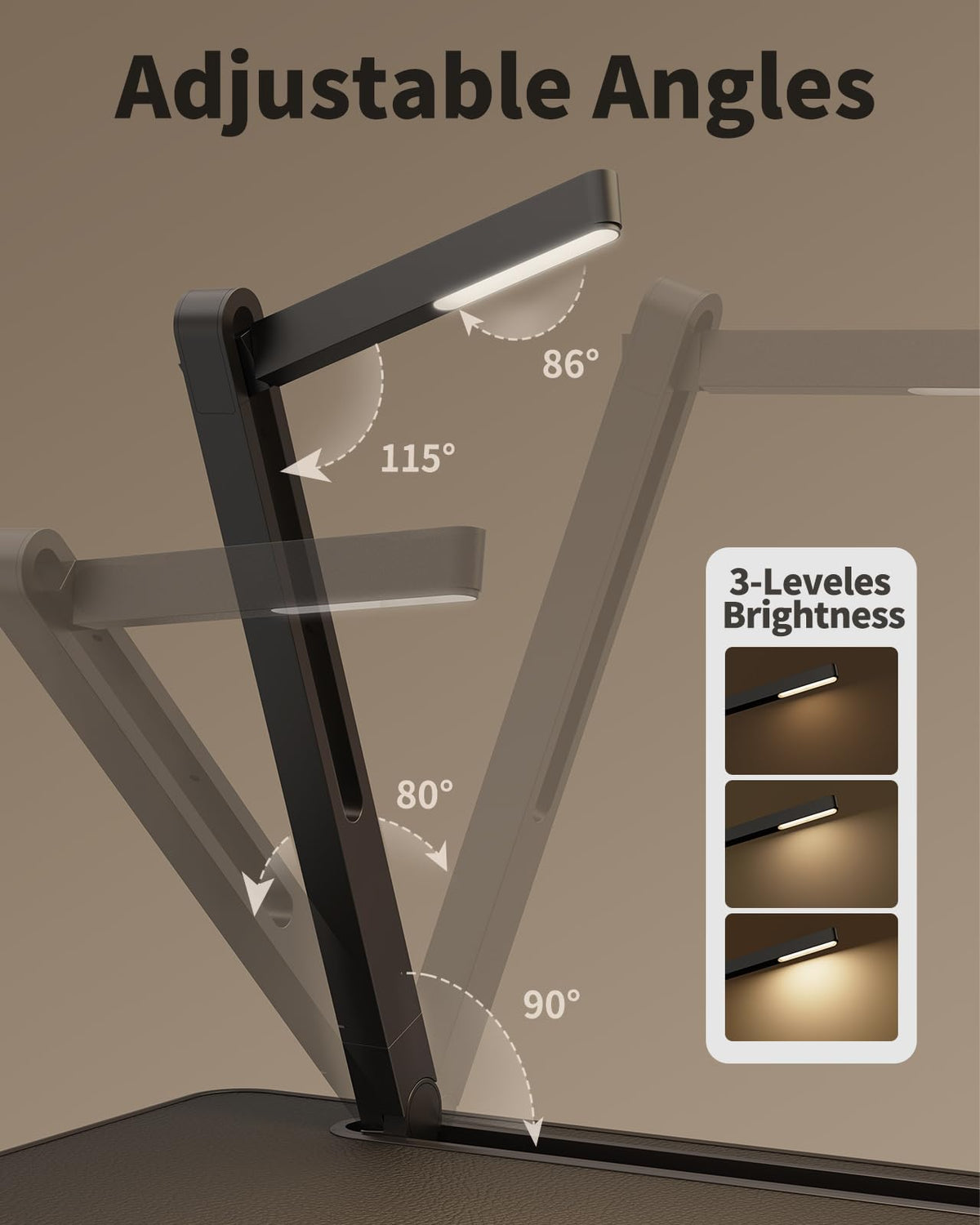 Laptop Bed Tray Desk with LED Desk Lamp