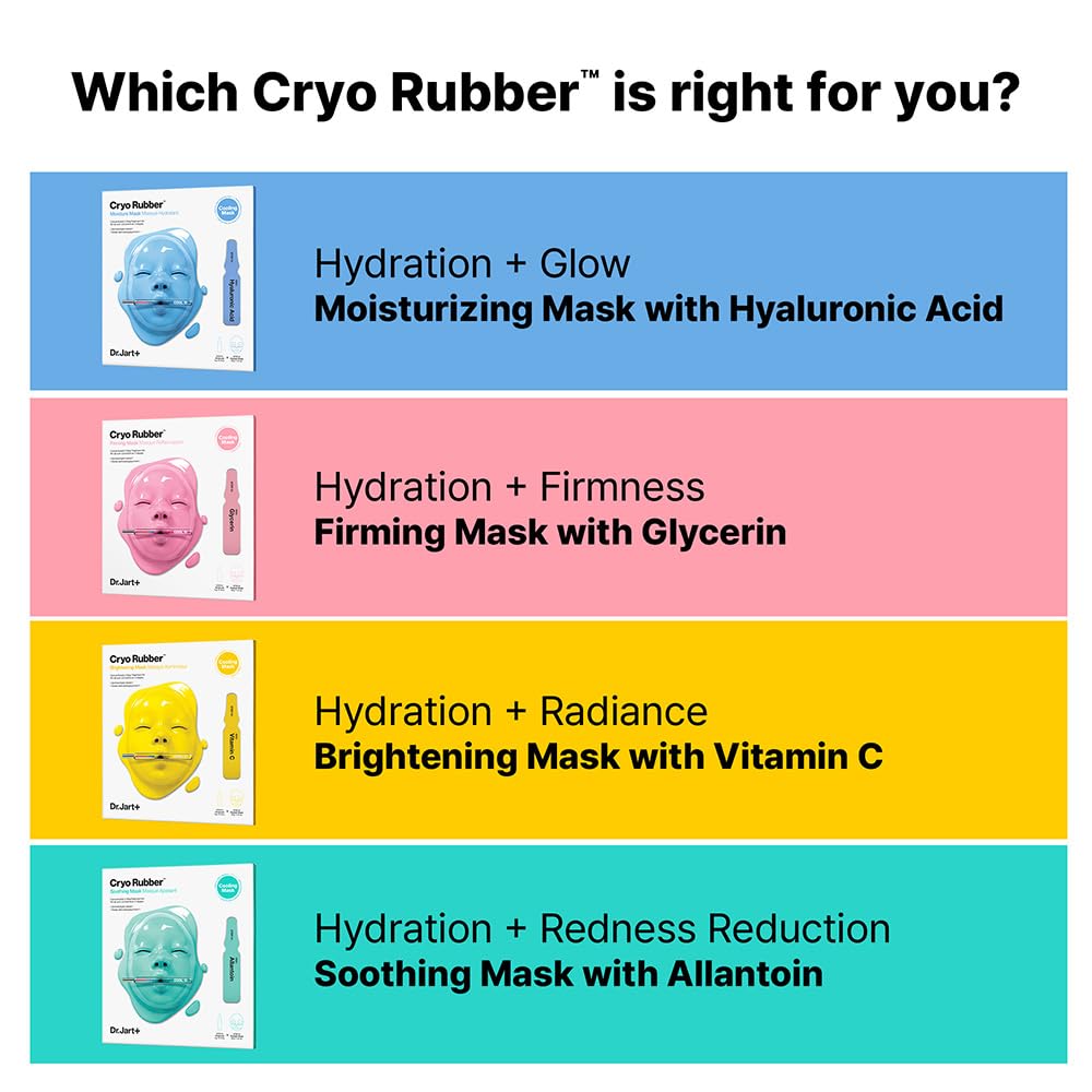 Dr.Jart+ Cryo Rubber Cooling Korean Face Mask with Serum Ampoule| Korean Skin Care | Travel Size