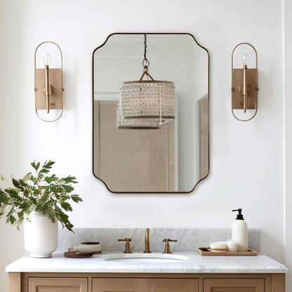 Andy Star Unique Rectangle Wall Mirror, 24"X32"