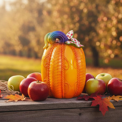 8 Inch Resin Pumpkin Statue, Halloween Fall Decor | Handmade Resin, Thanksgiving Centerpiece, Halloween Tabletop, Mantle & Bookshelf Decor