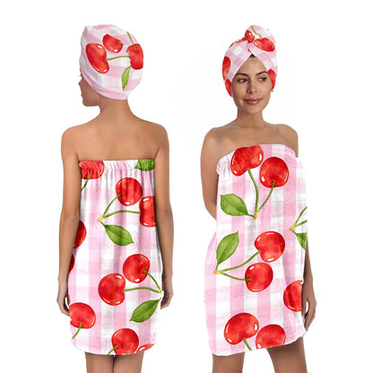 Bath Wrap and Hair Drying Towel Set – Microfiber Quick Dry