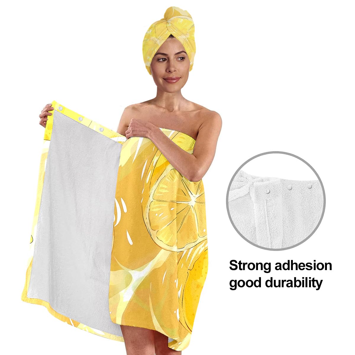 Bath Wrap and Hair Drying Towel Set – Microfiber Quick Dry