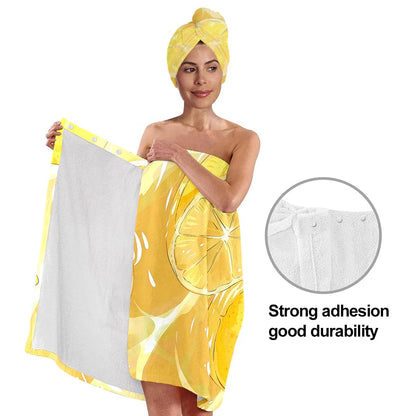 Bath Wrap and Hair Drying Towel Set – Microfiber Quick Dry