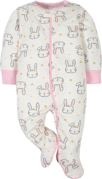 Gerber Baby Girls 4-Pack Sleep 'N Play Footie
