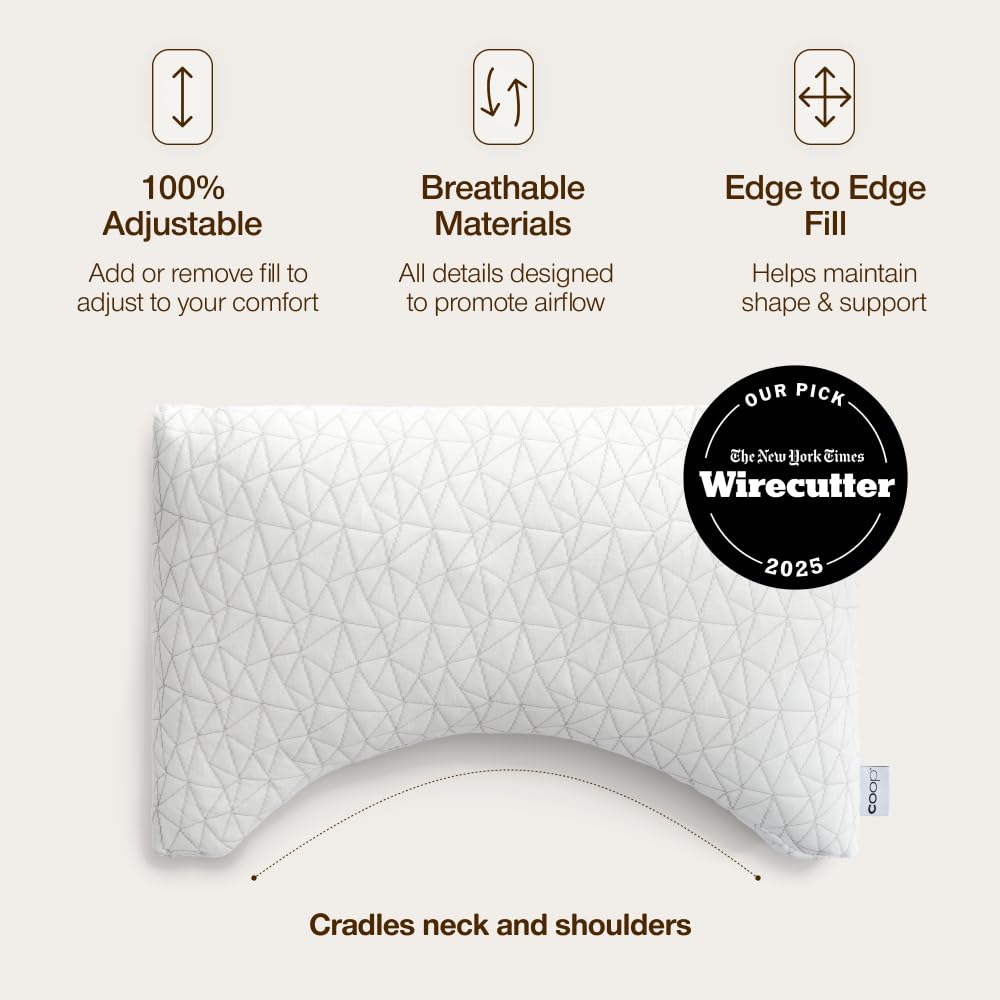Coop Home Goods Original Adjustable Pillow, Queen Size Bed Pillows