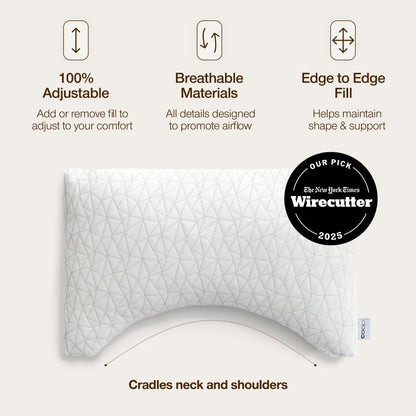 Coop Home Goods Original Adjustable Pillow, Queen Size Bed Pillows