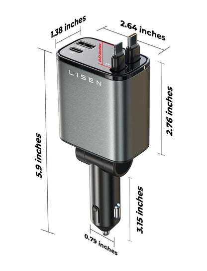 Lisen Retractable Car Charger