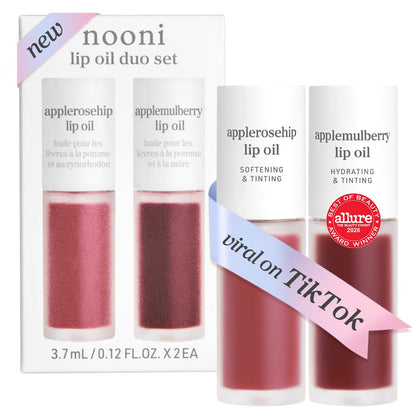 NOONI Korean Lip Oil - Applepeony - pH Color-Changing Plumping Lip Gloss