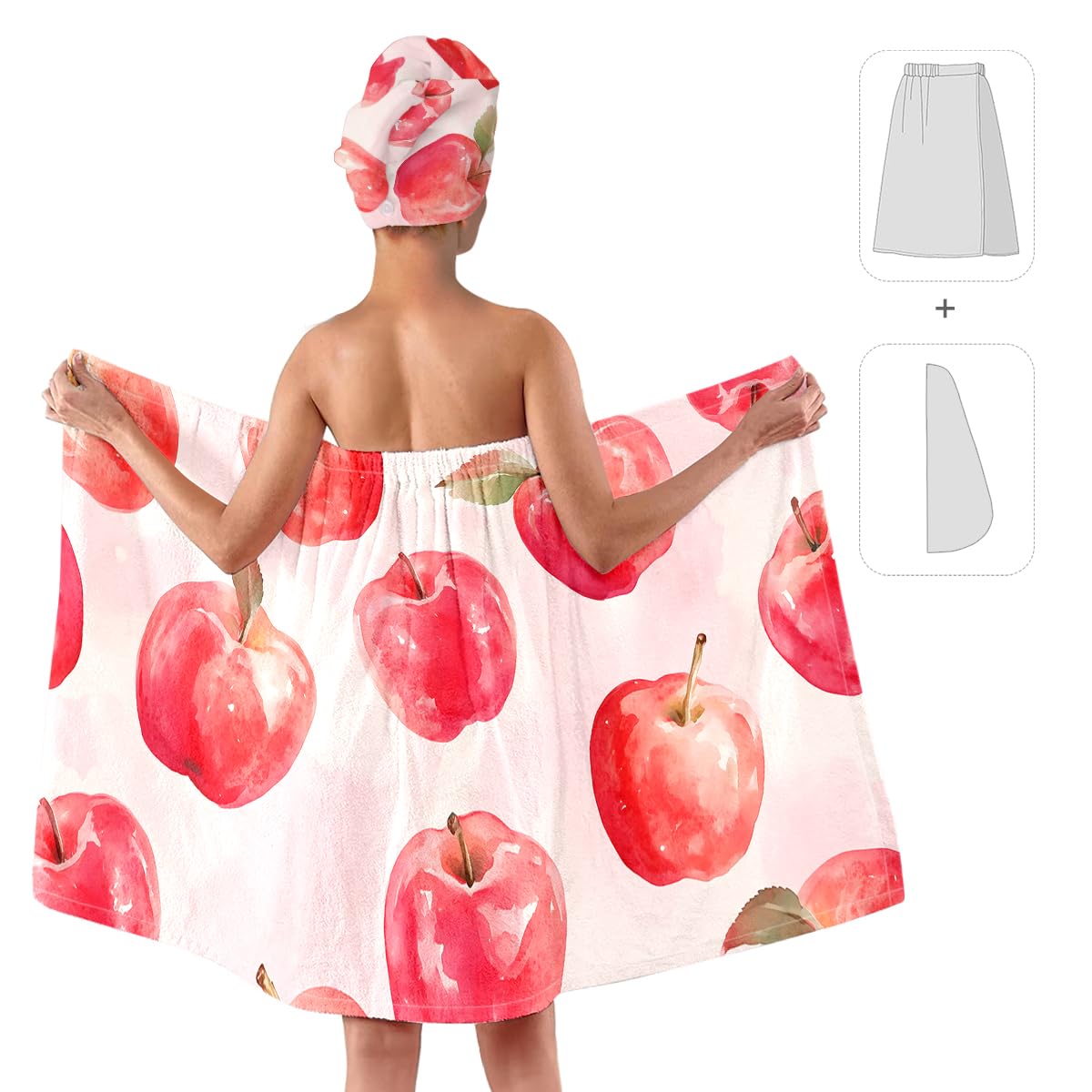 Bath Wrap and Hair Drying Towel Set – Microfiber Quick Dry